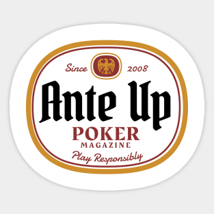 Ante Up Play Responsibly Sticker